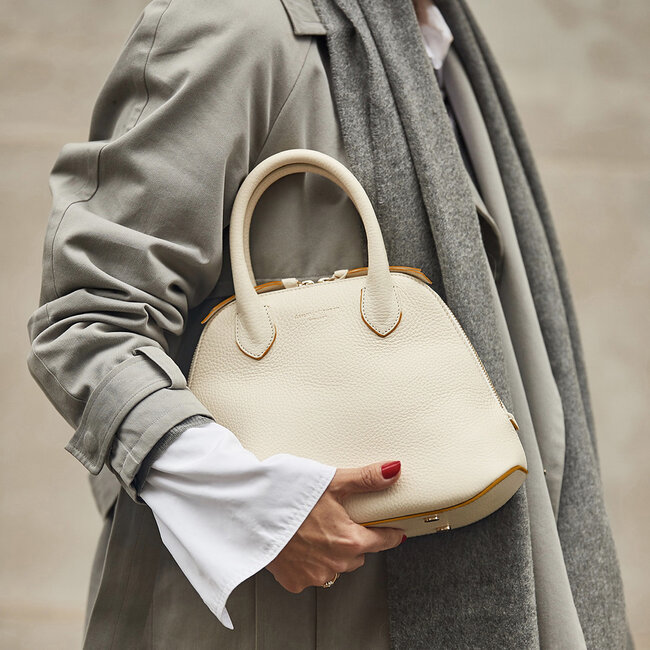 Margot Bag in Ivory Pebble | Aspinal of London