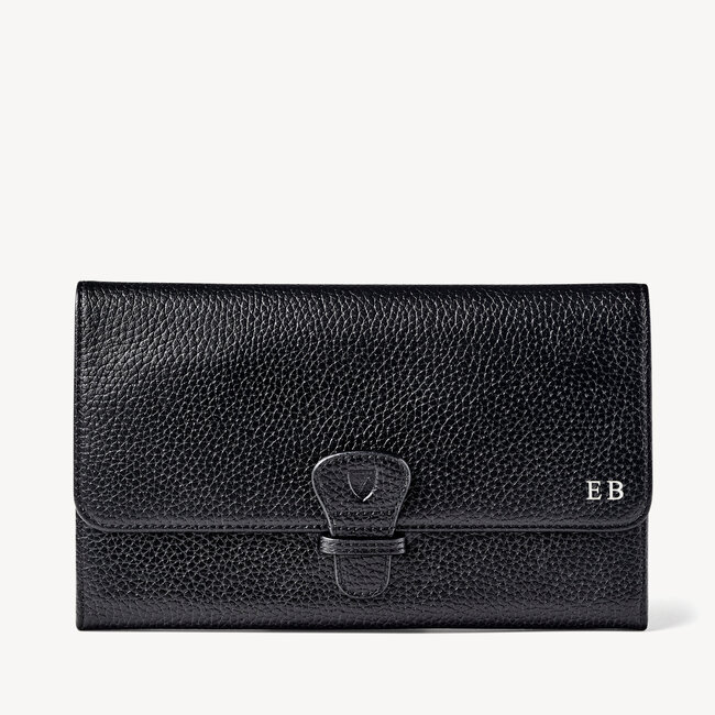 Travel Wallet with Removable Inserts Black Pebble