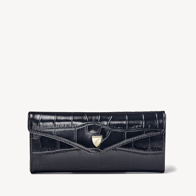 Sunglasses Case Deep Shine Black Croc
