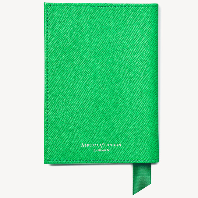 Passport Cover Bright Green Saffiano