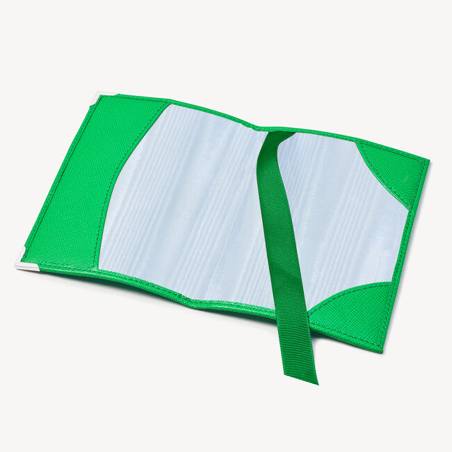 Passport Cover Bright Green Saffiano