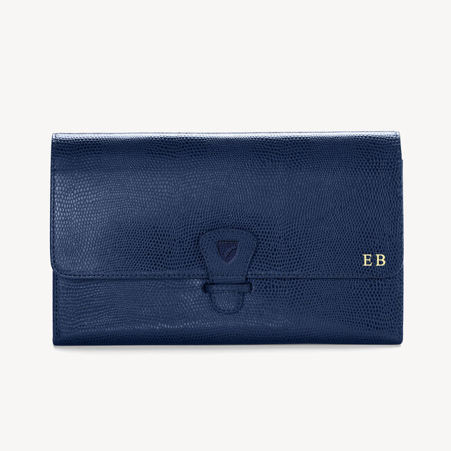 Classic Travel Wallet in Midnight Blue | Aspinal of London