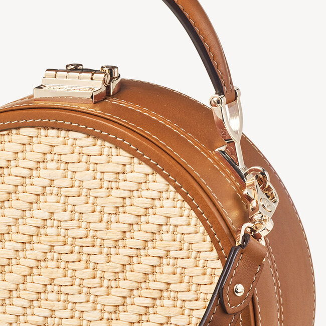 Straw Raffia Hat Box Bag | Aspinal of London