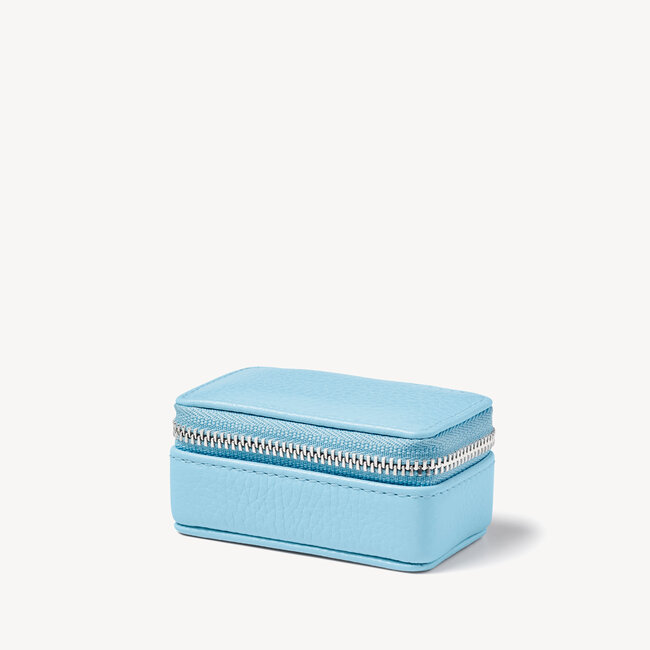 Small Travel Jewellery Case Azure Blue Pebble