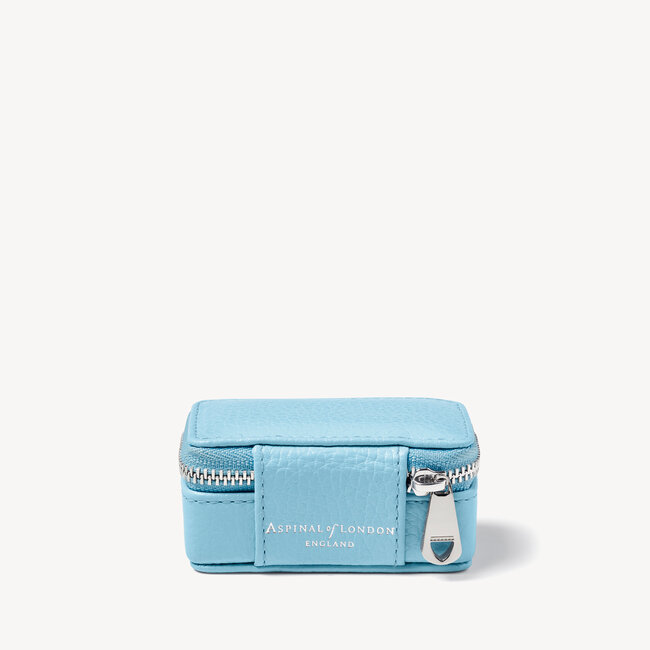 Small Travel Jewellery Case Azure Blue Pebble