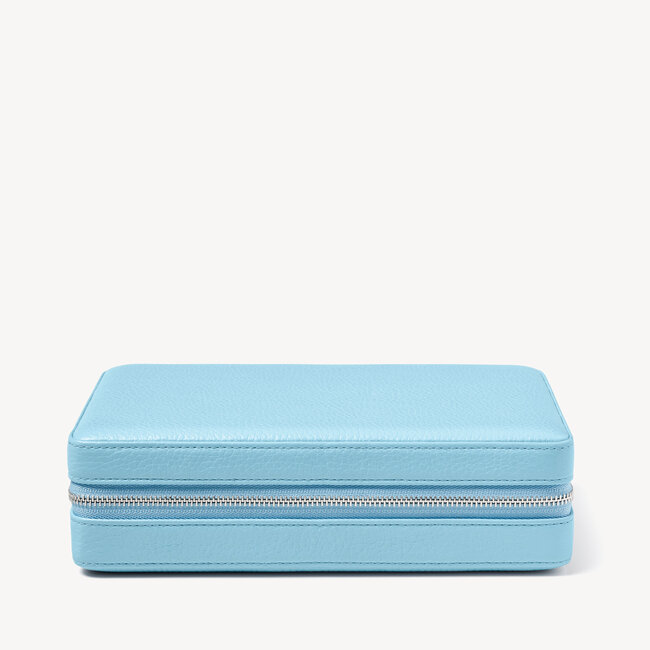 Large Travel Jewellery Case Azure Blue Pebble