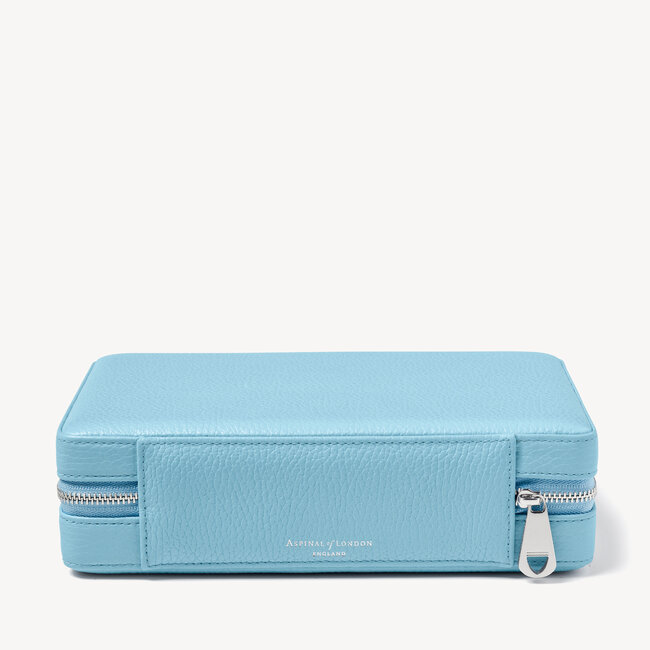 Large Travel Jewellery Case Azure Blue Pebble