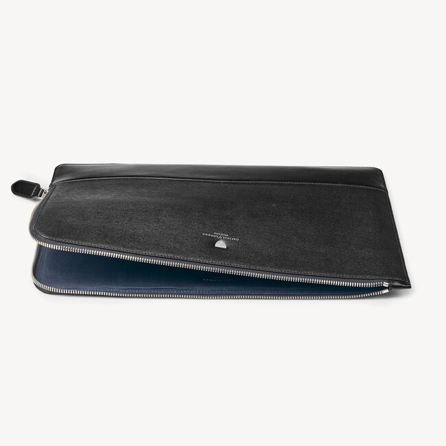 City Large Tech Folio Black Saffiano
