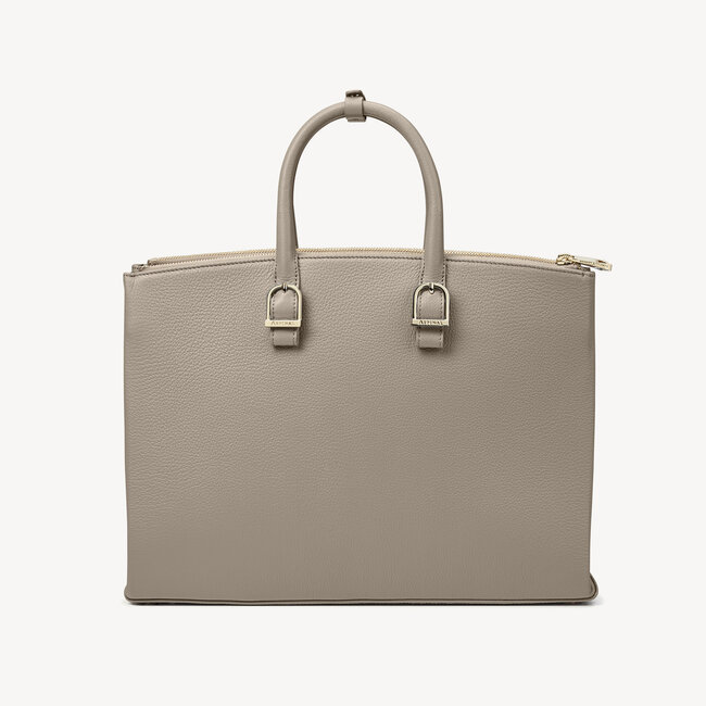 Madison Tote in Warm Grey Pebble | Aspinal of London