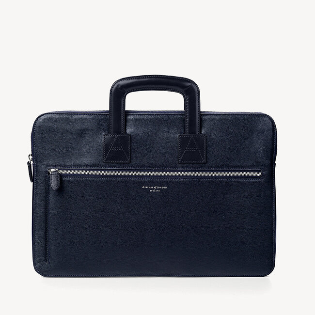 Connaught Document Case in Navy Saffiano | Aspinal of London