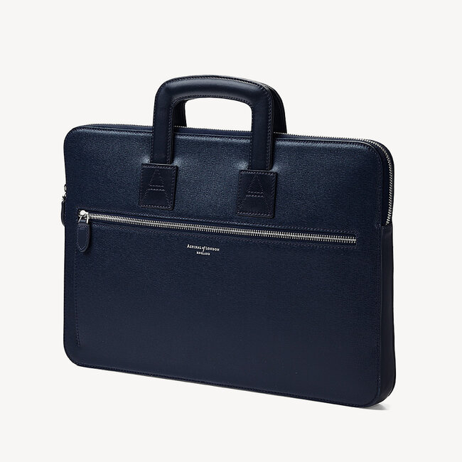 Connaught Document Case Navy Saffiano