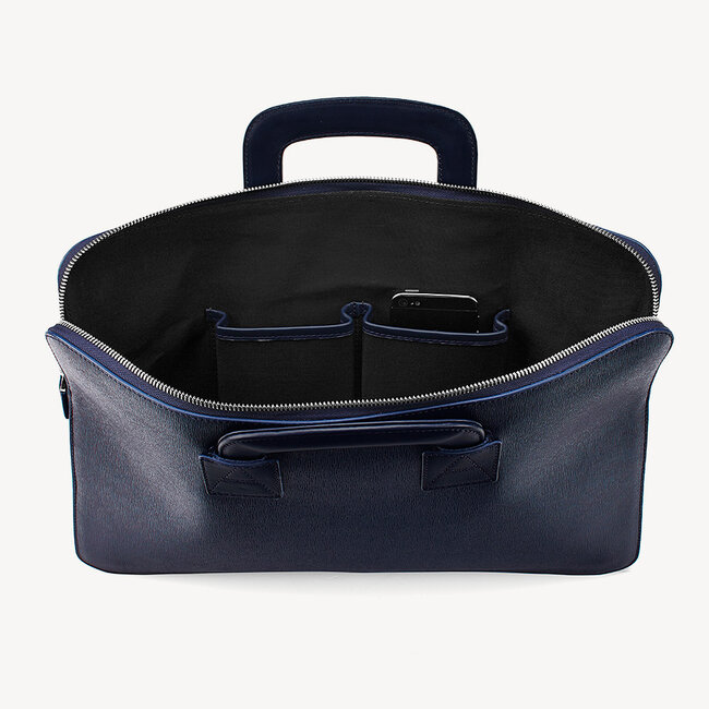 Connaught Document Case Navy Saffiano