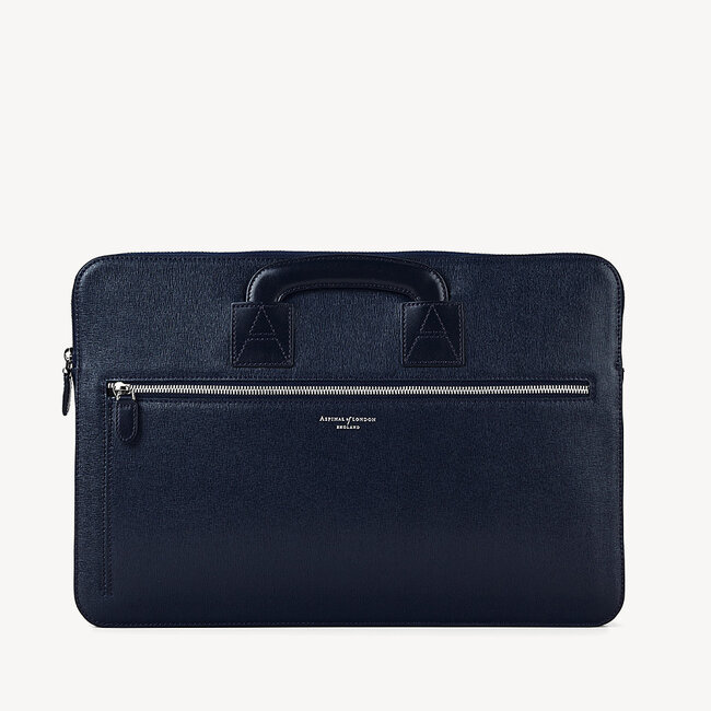 Connaught Document Case Navy Saffiano
