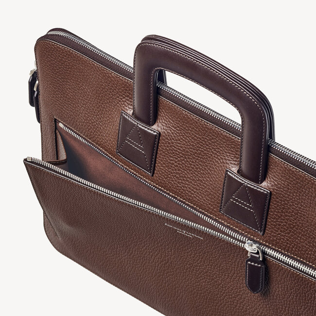Connaught Document Case Tobacco Pebble