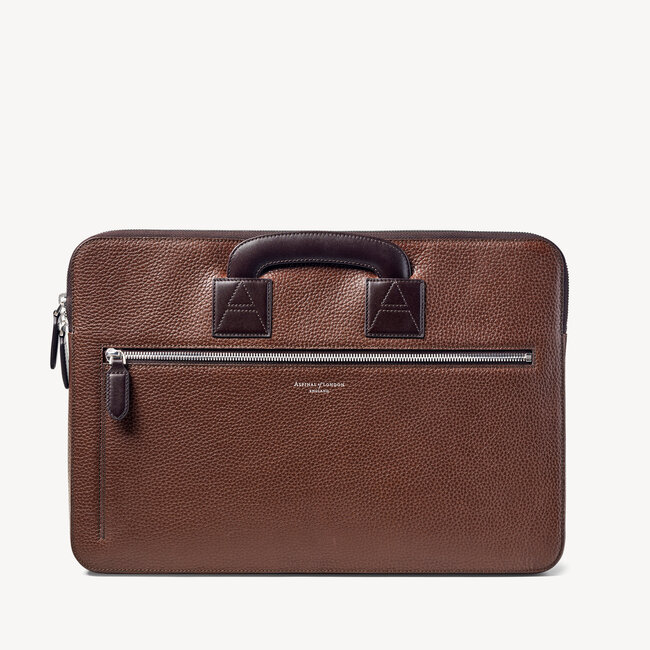 Connaught Document Case Tobacco Pebble