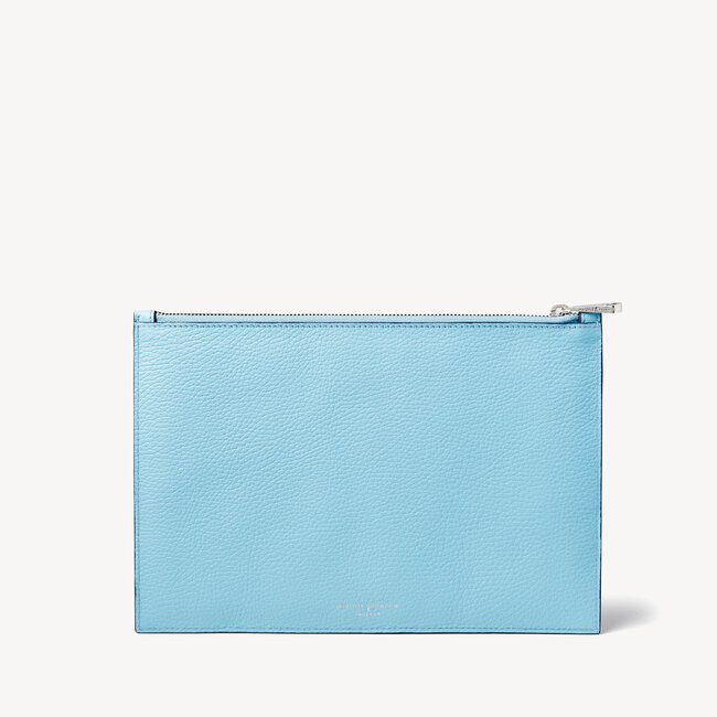 Large Essential 'A' Pouch Azure Blue Pebble