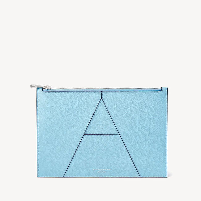 Large Essential 'A' Pouch Azure Blue Pebble