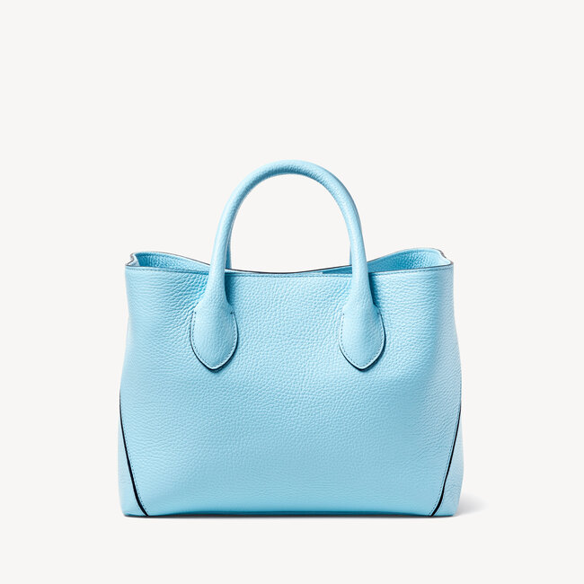 Midi London Tote in Azure Blue Pebble | Aspinal of London