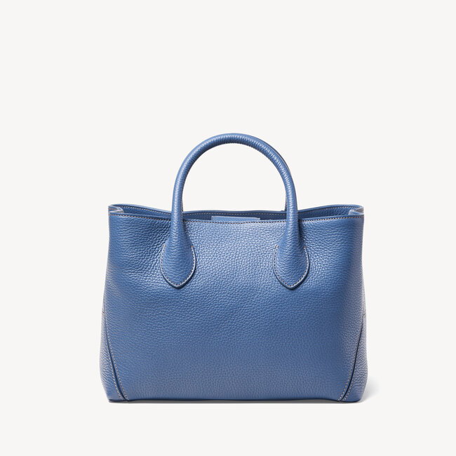 Midi London Tote in Bluebell Pebble | Aspinal of London