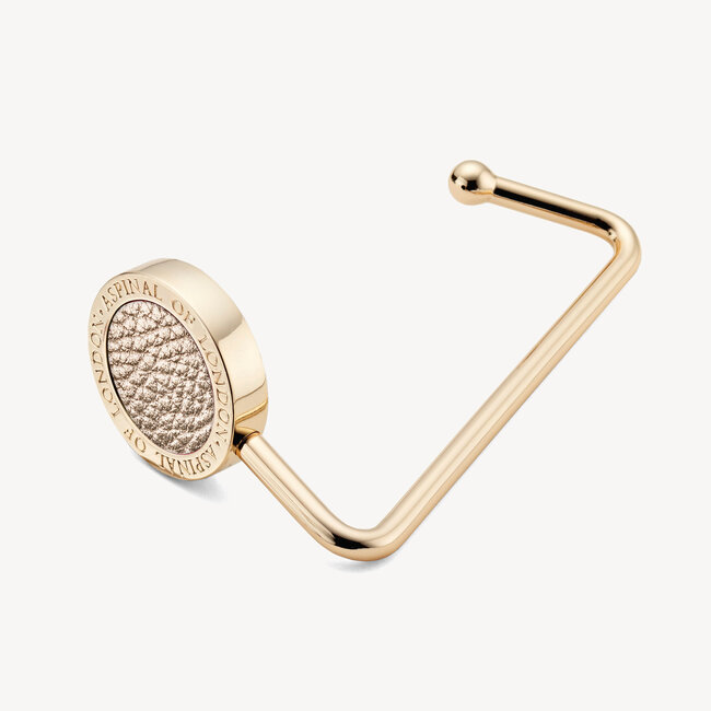 Aspinal Handbag Hook Champagne Pebble