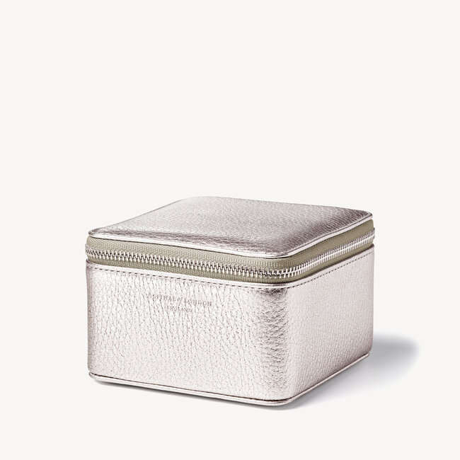 Travel Watch & Ring Box Silver Pebble