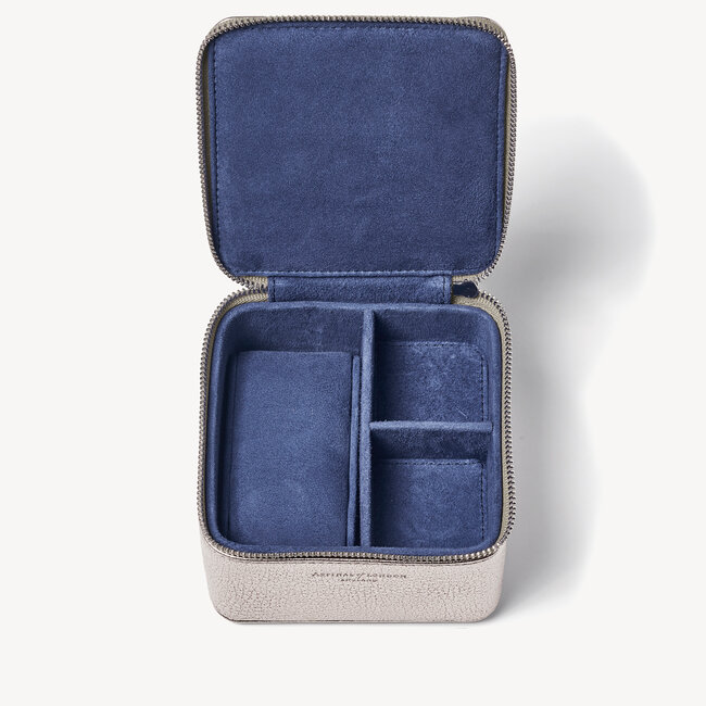 Travel Watch & Ring Box Silver Pebble