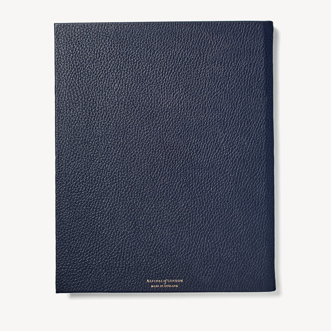 2023 A4 Week to View Leather Diary Navy Pebble