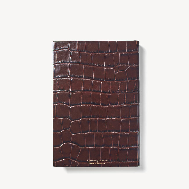 2023 A5 Day to Page Leather Diary Deep Shine Amazon Brown Croc