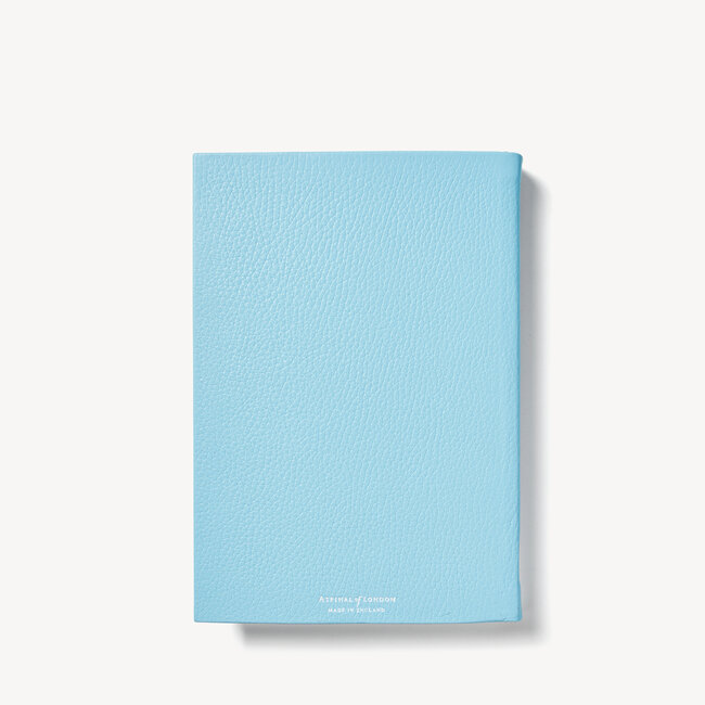 2023 A5 Day to Page Leather Diary Azure Blue Pebble