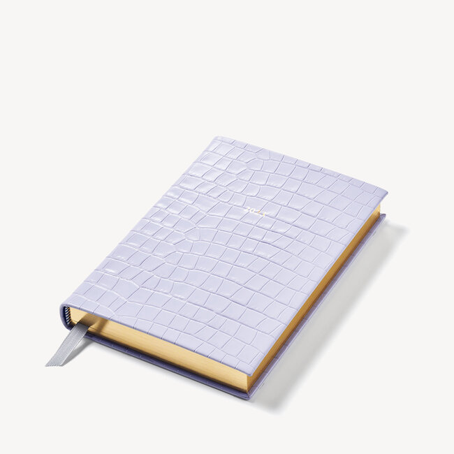 2023 A5 Day to Page Leather Diary Lavender Small Croc
