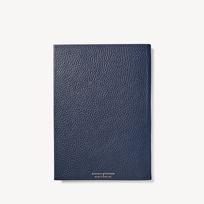 2023 A5 Week to View Leather Diary Navy Pebble