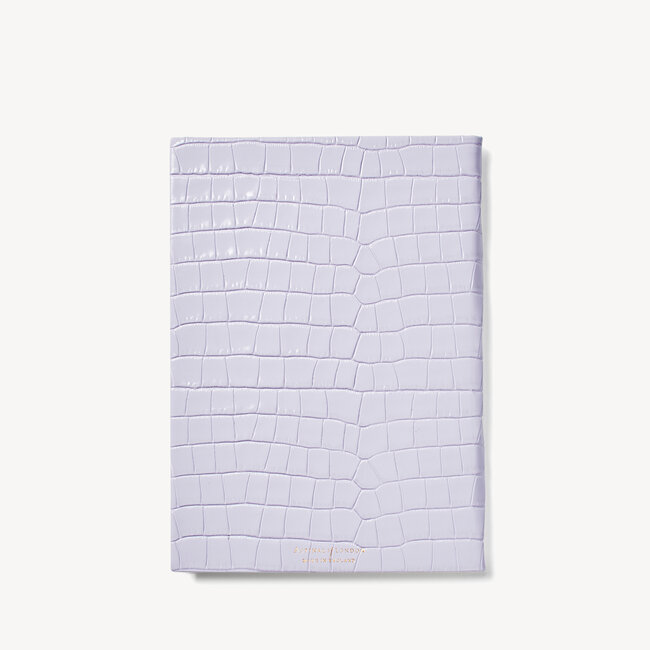 2023 A5 Week to View Leather Diary Lavender Small Croc