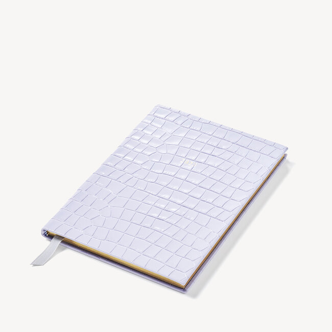 2023 A5 Week to View Leather Diary Lavender Small Croc
