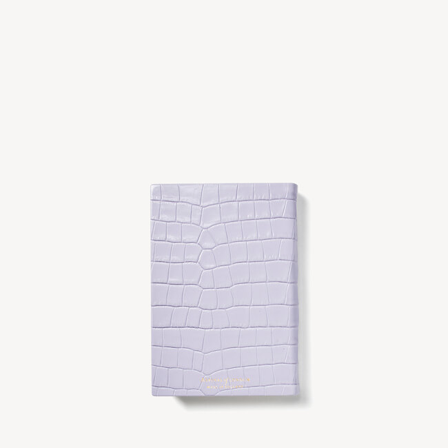 2023 A6 Day to Page Leather Diary Lavender Small Croc