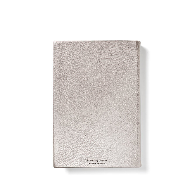 2023 A5 Day to Page Leather Diary Silver Pebble