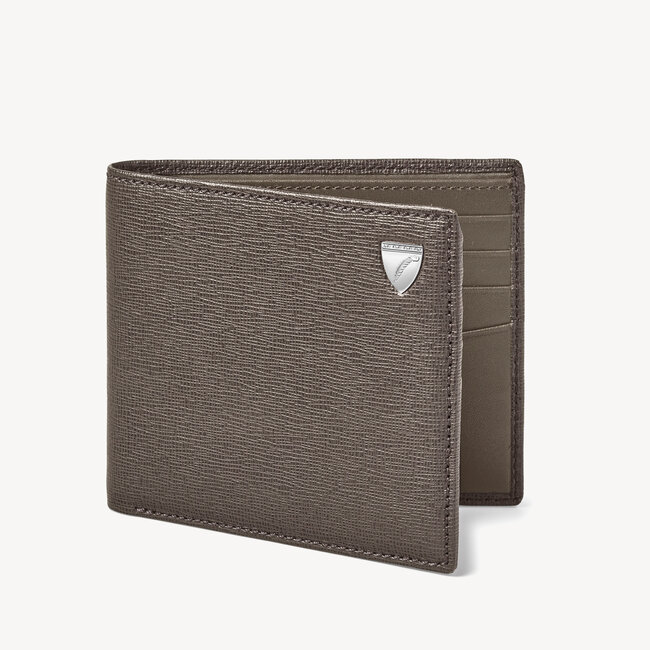 8 Card Billfold Wallet Charcoal Saffiano