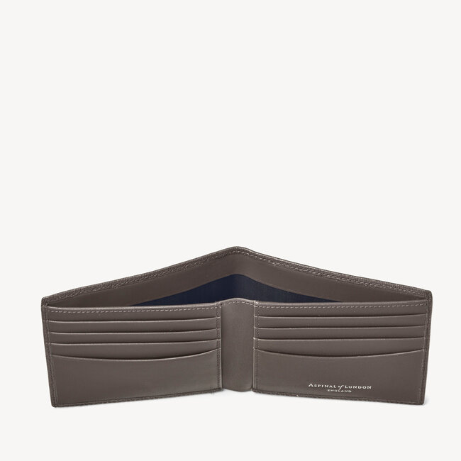 8 Card Billfold Wallet Charcoal Saffiano