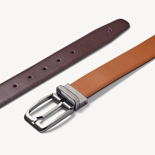 Men's Reversible Belt Smooth Brown & Tan