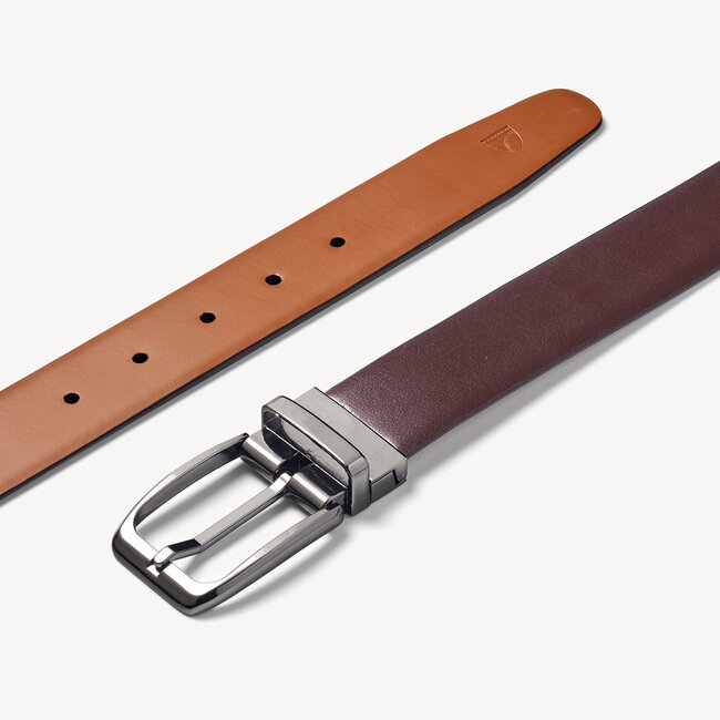 Men's Reversible Belt Smooth Brown & Tan