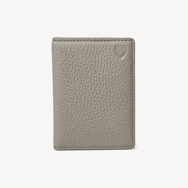 Double Fold Credit Card Holder in Grey | Aspinal of London