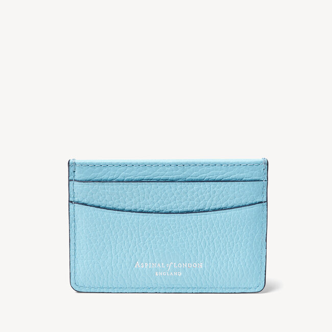 Slim Credit Card Holder Azure Blue Pebble