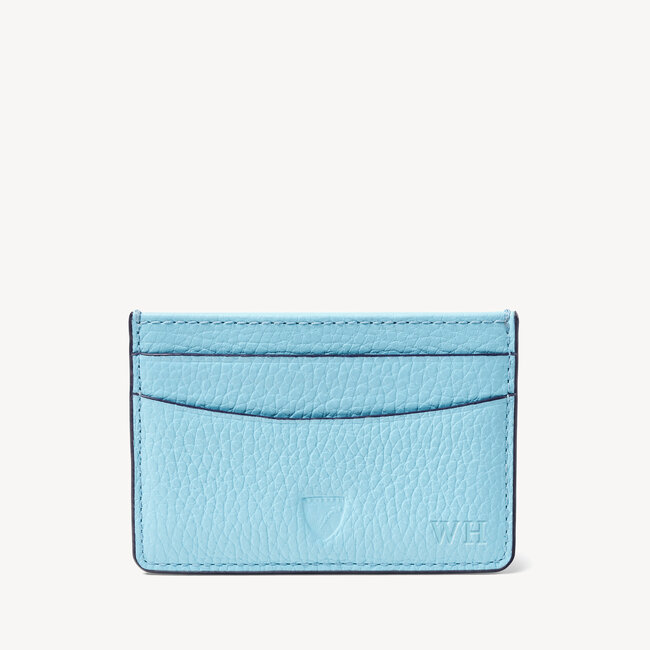 Slim Credit Card Holder Azure Blue Pebble