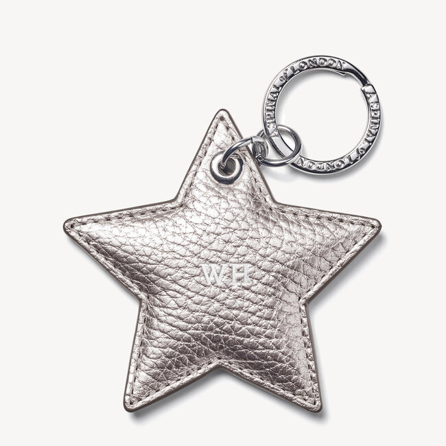Star Keyring Silver Pebble