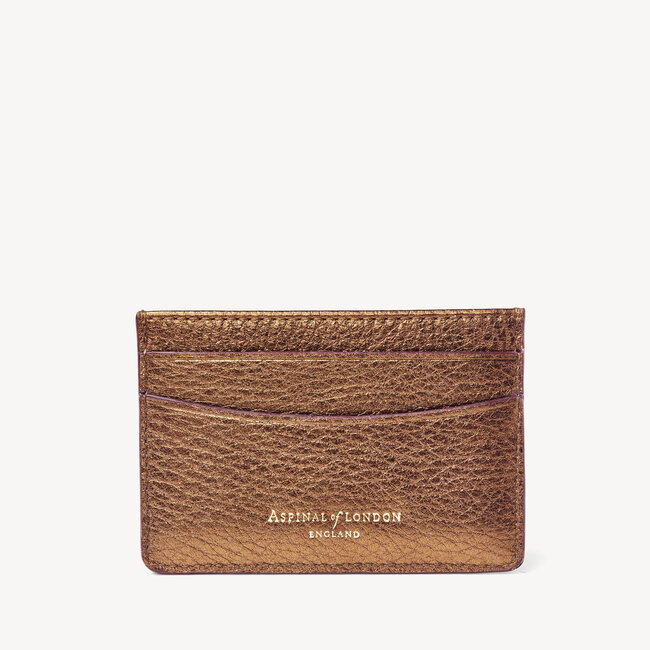 Slim Credit Card Holder Bronze Pebble