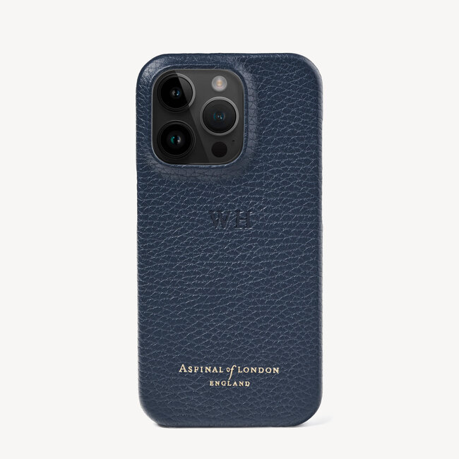 iPhone 14 Pro Case Navy Pebble