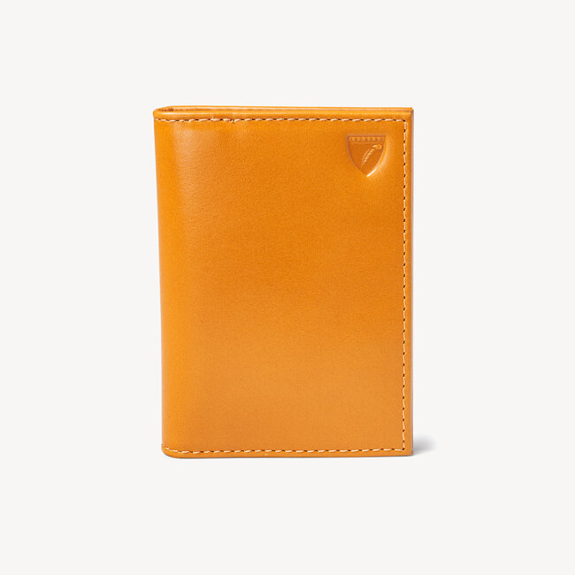 Double Fold Credit Card Case Smooth Mustard