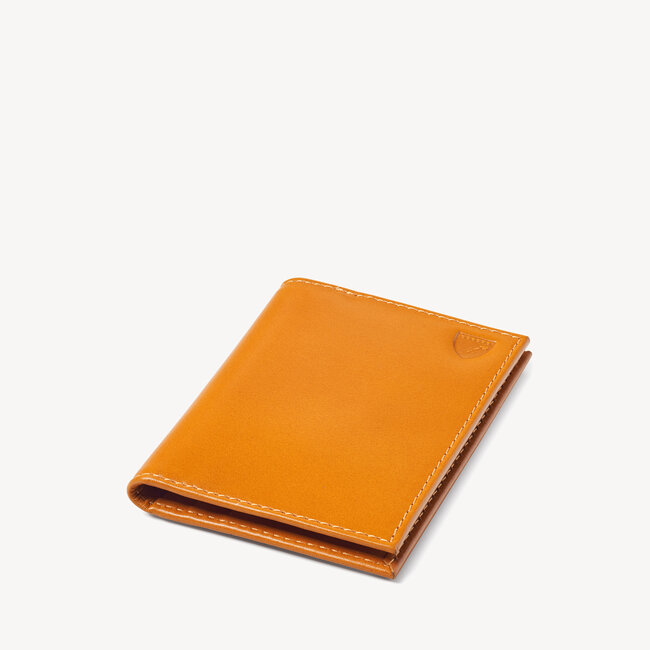 Double Fold Credit Card Case Smooth Mustard
