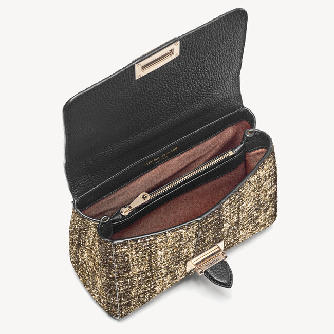 Lottie Bag Gold Glitter Tweed