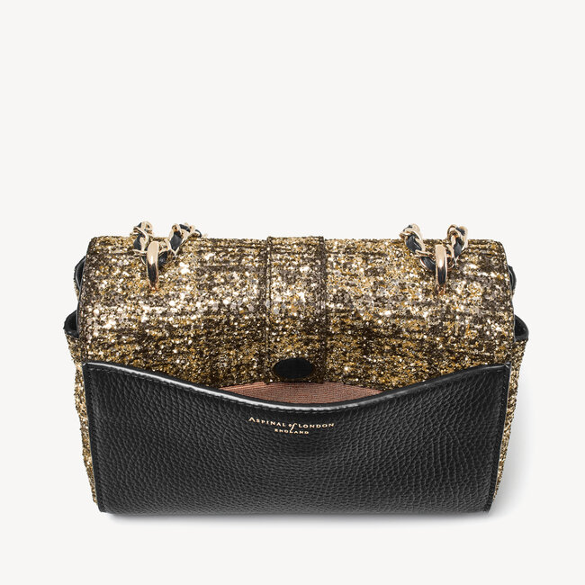 Lottie Bag Gold Glitter Tweed