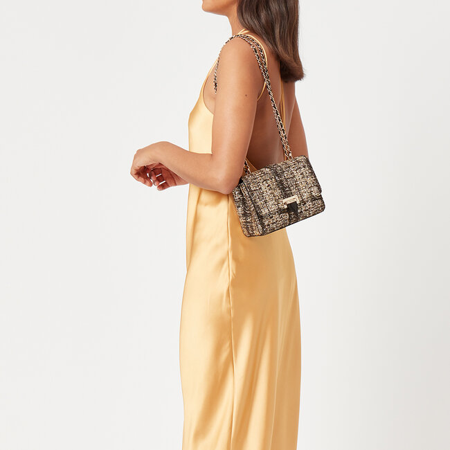 Lottie Bag Gold Glitter Tweed